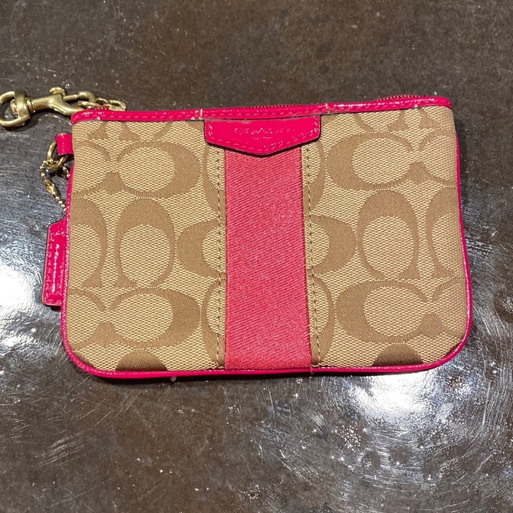 Coach wristlet change purse